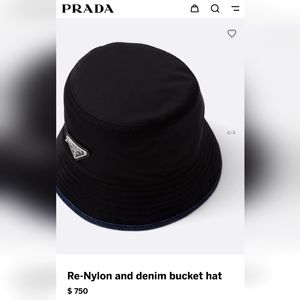 Prada Unisex Nylon Bucket Hat
